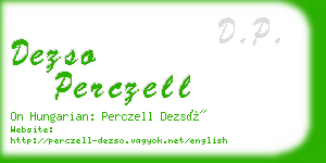 dezso perczell business card